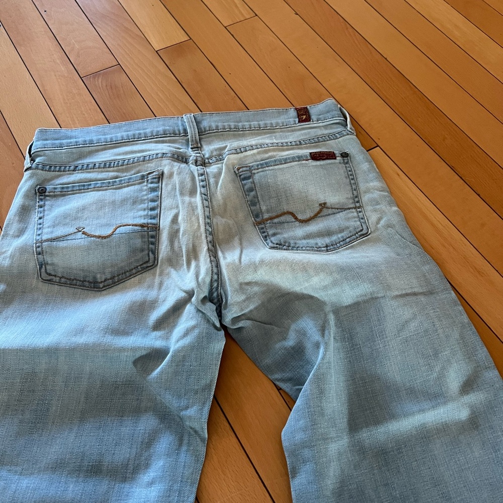 7 for all man kind light blue jeans